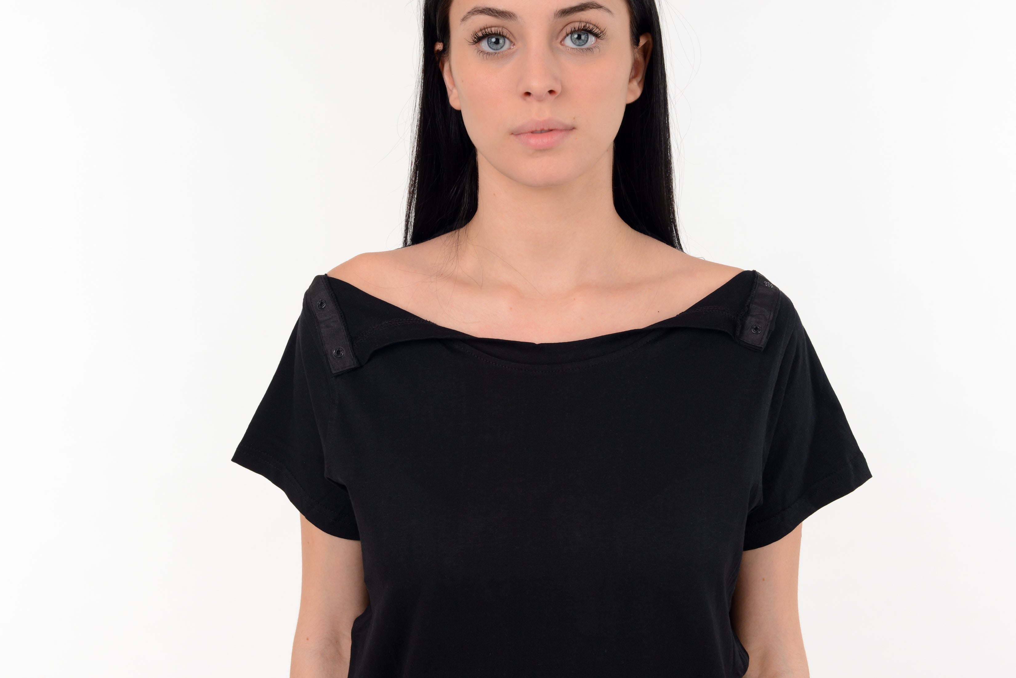 Post Surgery Recovery Tshirt Snap Open TearAway Shirt